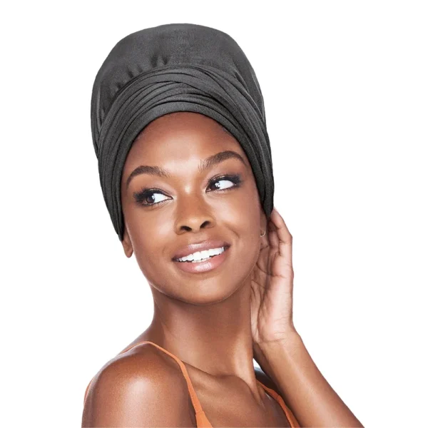 Red Satin Lined Infinity Turban - Image 6